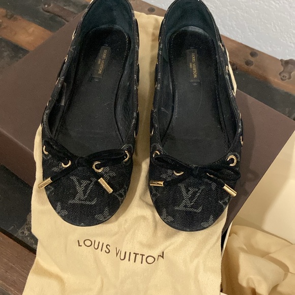 Louis Vuitton denim ballet flats - Picture 1 of 8